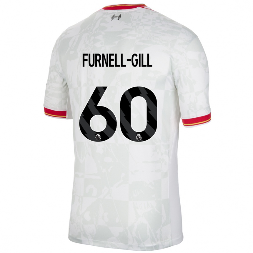 Enfant Football Maillot Luca Furnell-Gill #60 Blanc Rouge Noir Troisieme 2024/25