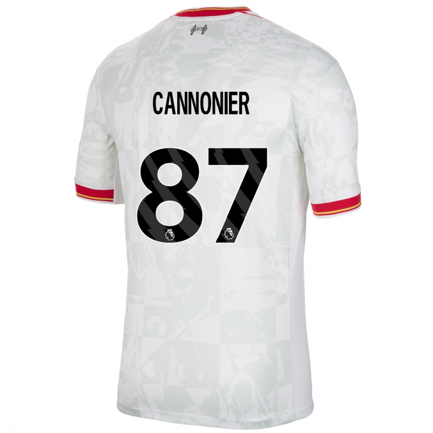 Enfant Football Maillot Oakley Cannonier #87 Blanc Rouge Noir Troisieme 2024/25