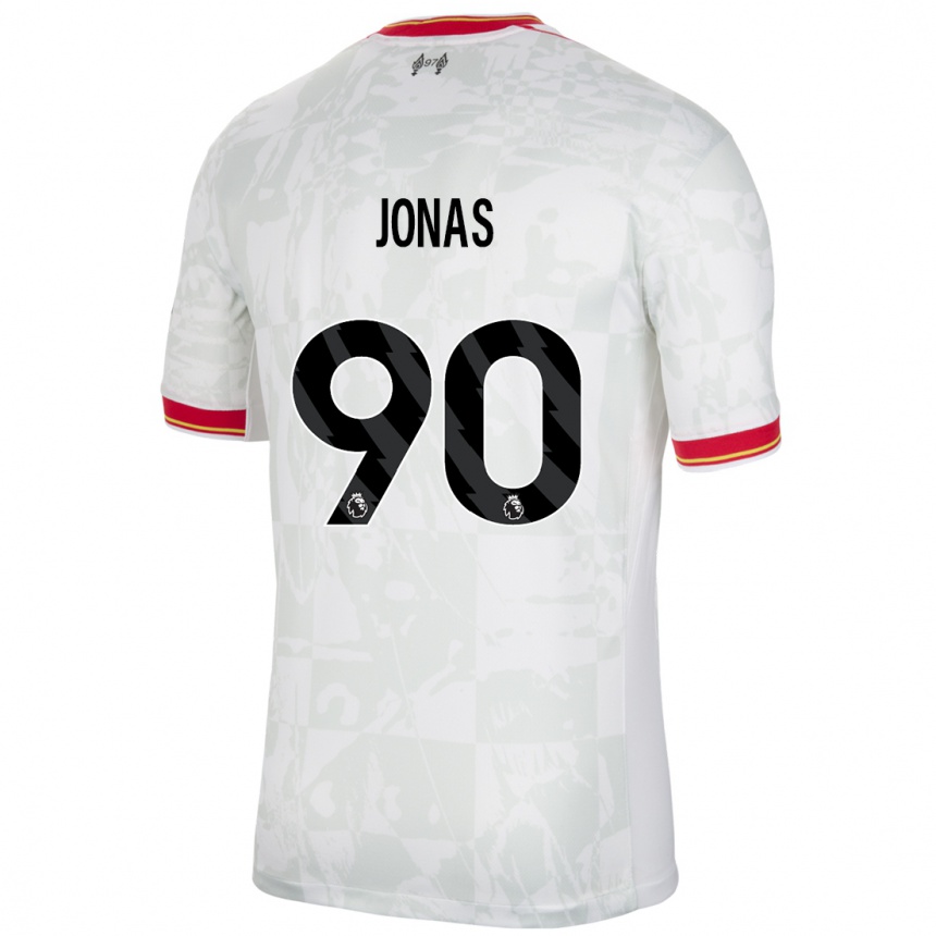 Enfant Football Maillot Lee Jonas #90 Blanc Rouge Noir Troisieme 2024/25