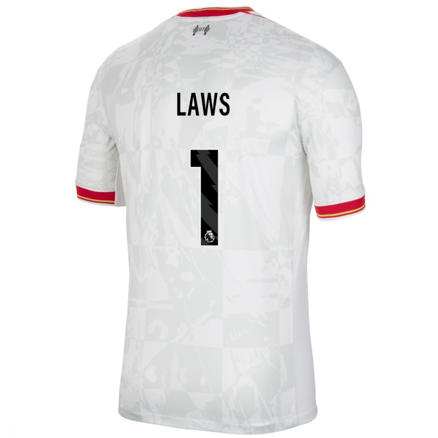 Enfant Football Maillot Rachael Laws #1 Blanc Rouge Noir Troisieme 2024/25