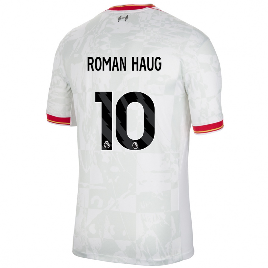 Enfant Football Maillot Sophie Román Haug #10 Blanc Rouge Noir Troisieme 2024/25