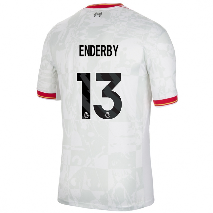 Enfant Football Maillot Mia Enderby #13 Blanc Rouge Noir Troisieme 2024/25