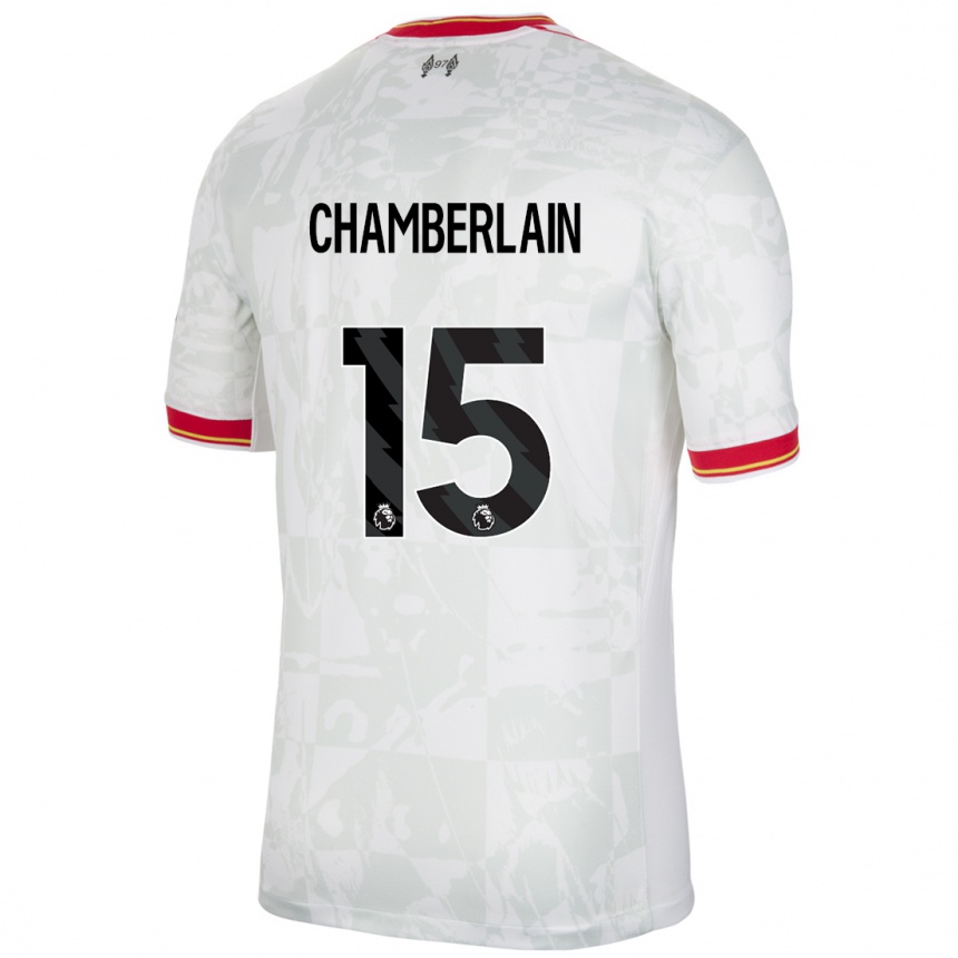 Enfant Football Maillot Alex Oxlade Chamberlain #15 Blanc Rouge Noir Troisieme 2024/25