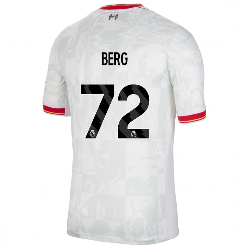 Enfant Football Maillot Sepp Van Den Berg #72 Blanc Rouge Noir Troisieme 2024/25