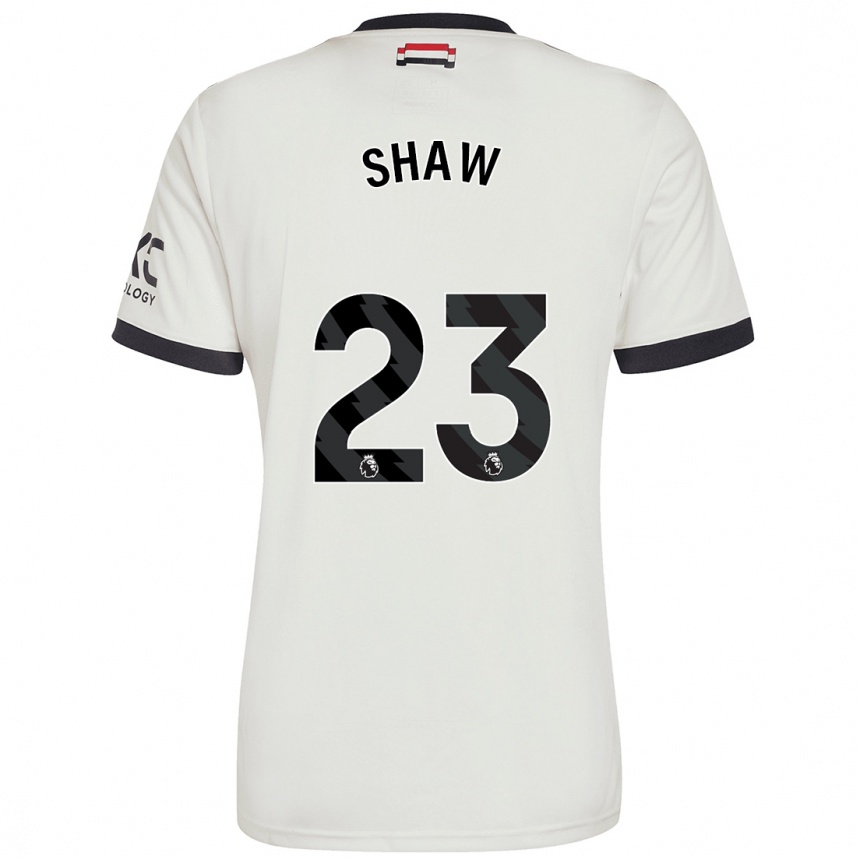 Enfant Football Maillot Luke Shaw #23 Blanc Cassé Troisieme 2024/25