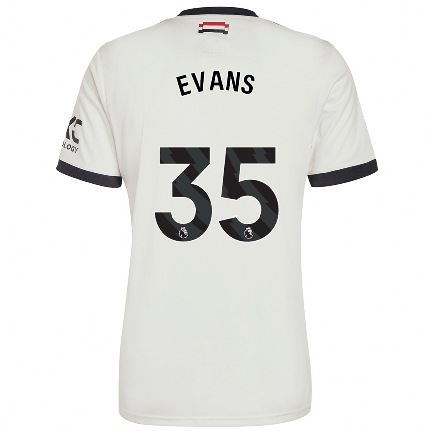 Enfant Football Maillot Jonny Evans #35 Blanc Cassé Troisieme 2024/25