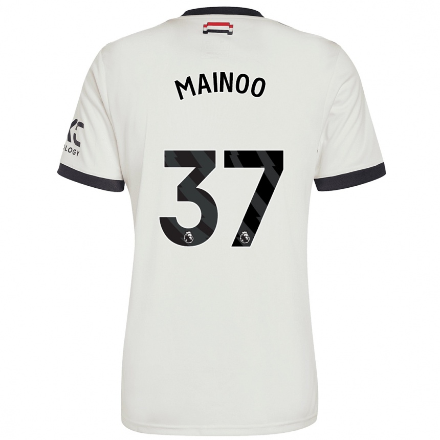 Enfant Football Maillot Kobbie Mainoo #37 Blanc Cassé Troisieme 2024/25