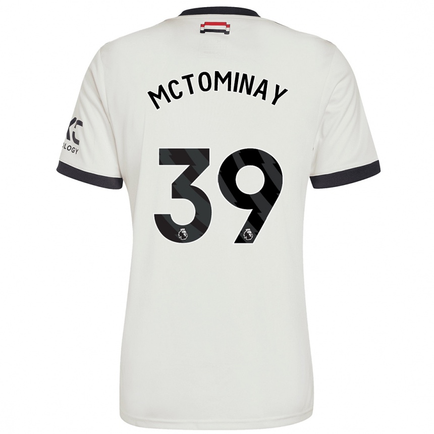 Enfant Football Maillot Scott Mctominay #39 Blanc Cassé Troisieme 2024/25