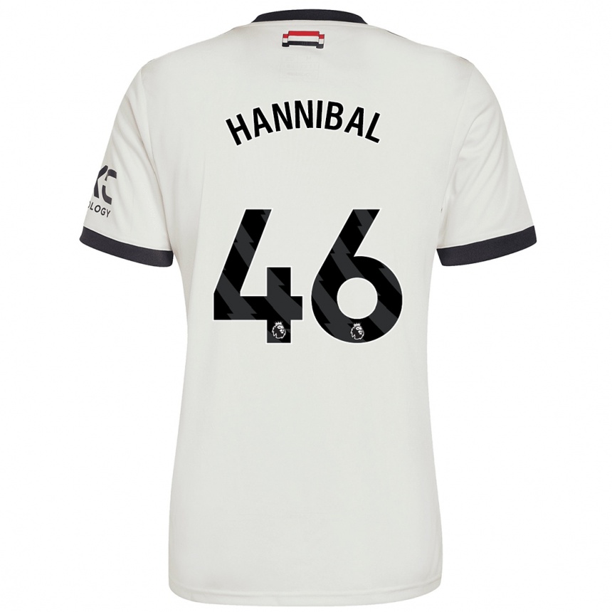 Enfant Football Maillot Hannibal Mejbri #46 Blanc Cassé Troisieme 2024/25