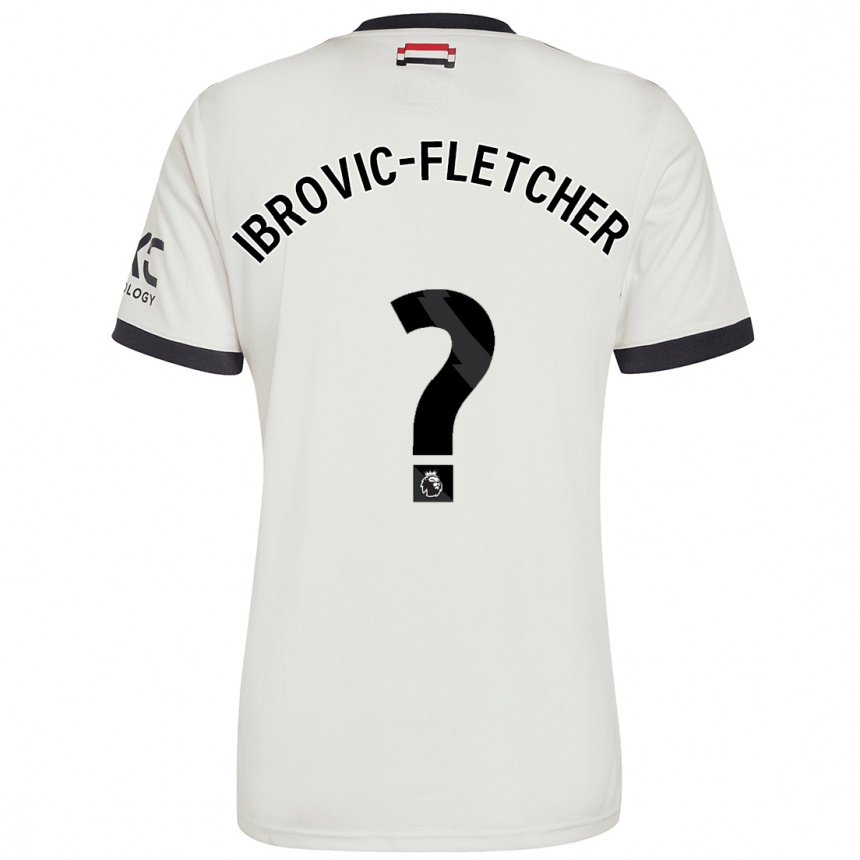 Enfant Football Maillot Edward Ibrovic-Fletcher #0 Blanc Cassé Troisieme 2024/25