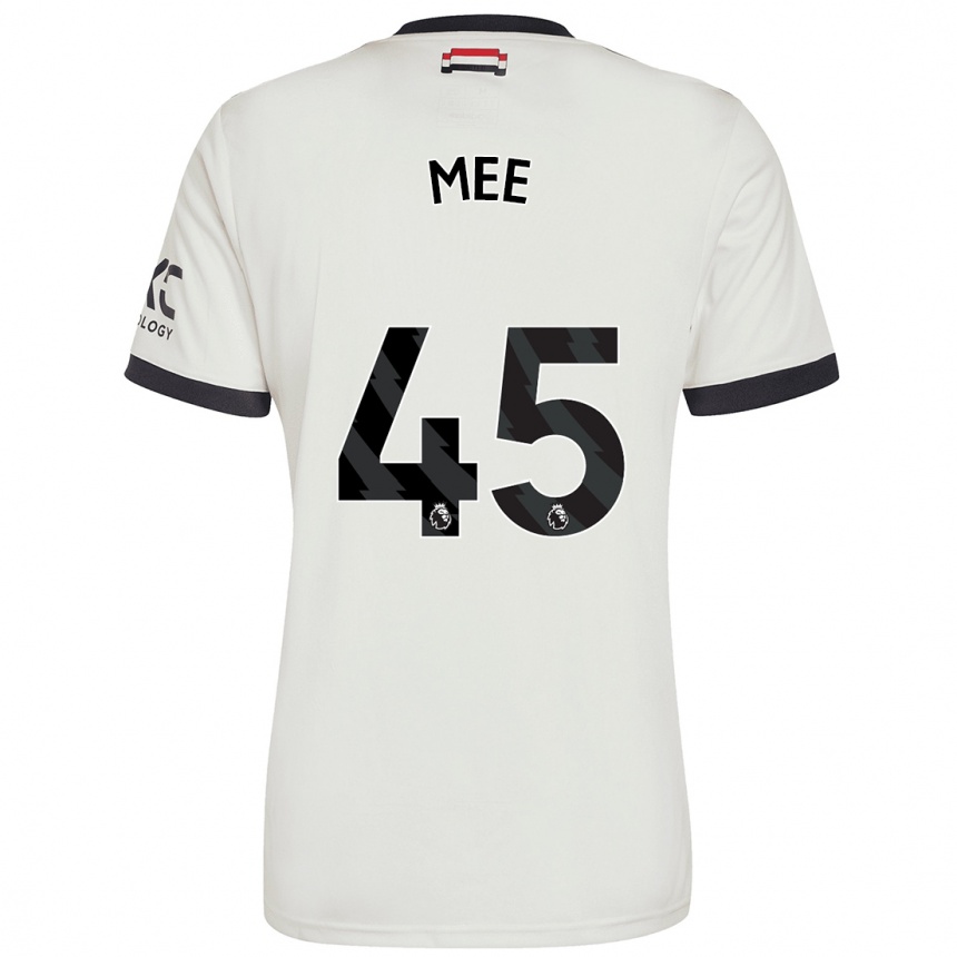 Enfant Football Maillot Dermot Mee #45 Blanc Cassé Troisieme 2024/25