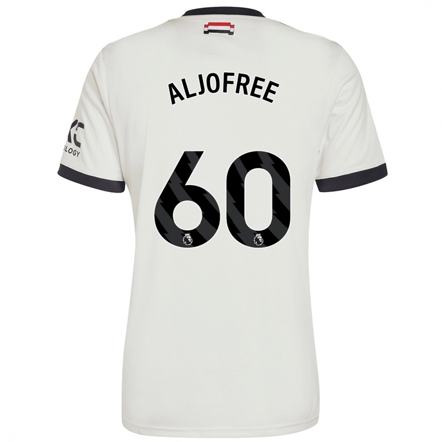 Enfant Football Maillot Sonny Aljofree #60 Blanc Cassé Troisieme 2024/25