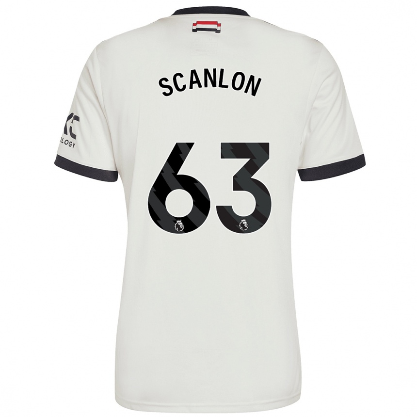 Enfant Football Maillot James Scanlon #63 Blanc Cassé Troisieme 2024/25