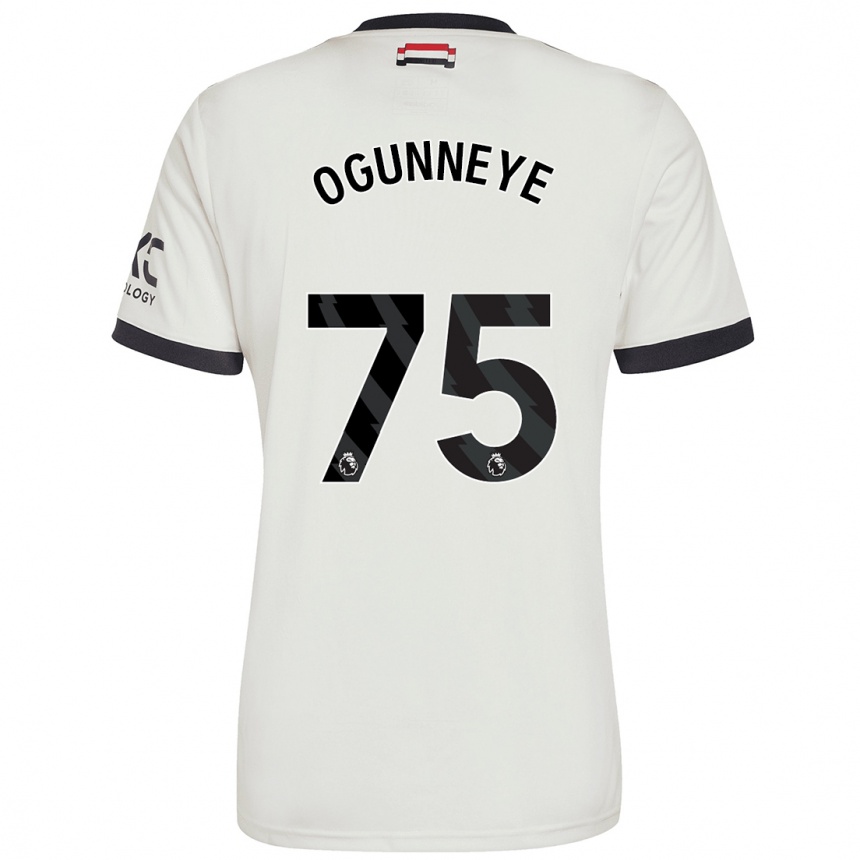 Enfant Football Maillot Habeeb Ogunneye #75 Blanc Cassé Troisieme 2024/25