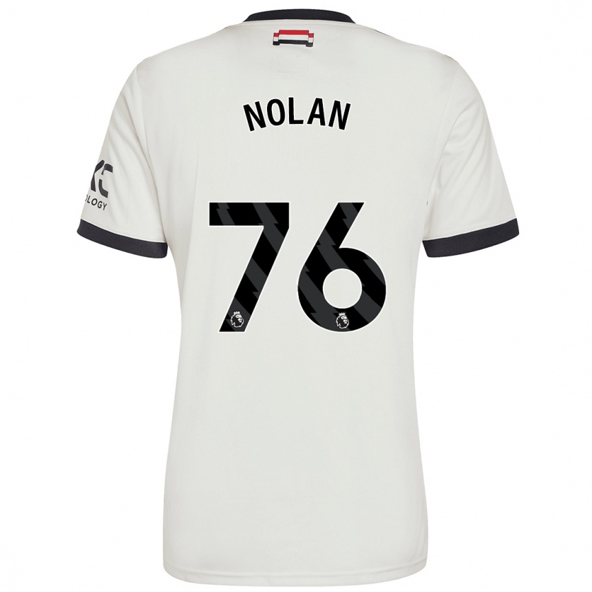 Enfant Football Maillot James Nolan #76 Blanc Cassé Troisieme 2024/25