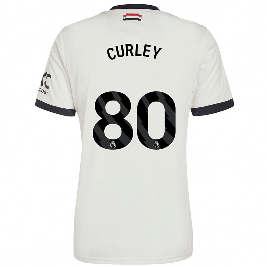 Enfant Football Maillot Ruben Curley #80 Blanc Cassé Troisieme 2024/25