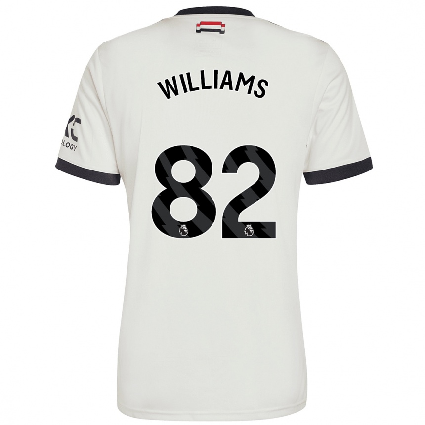 Enfant Football Maillot Ethan Williams #82 Blanc Cassé Troisieme 2024/25