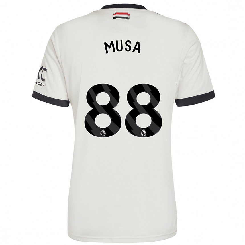 Enfant Football Maillot Victor Musa #88 Blanc Cassé Troisieme 2024/25