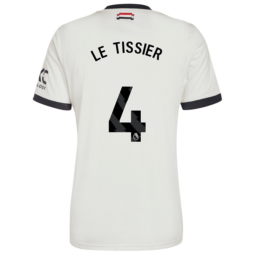 Enfant Football Maillot Maya Le Tissier #4 Blanc Cassé Troisieme 2024/25