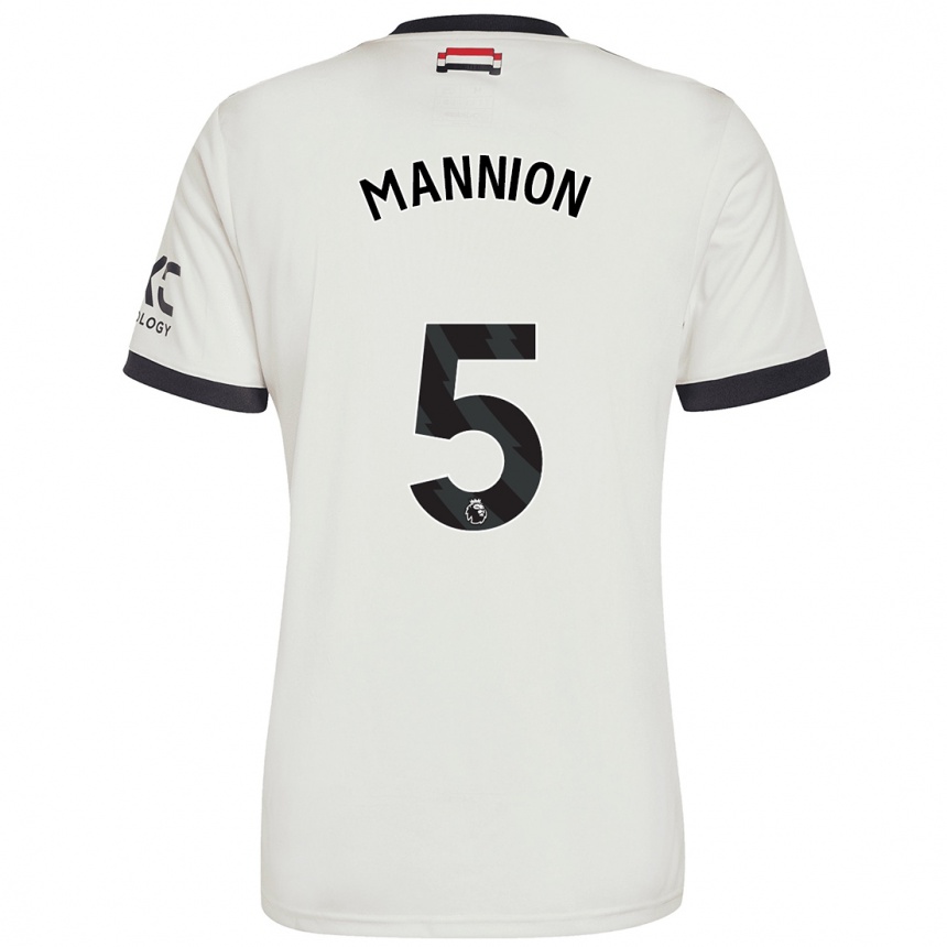 Enfant Football Maillot Aoife Mannion #5 Blanc Cassé Troisieme 2024/25