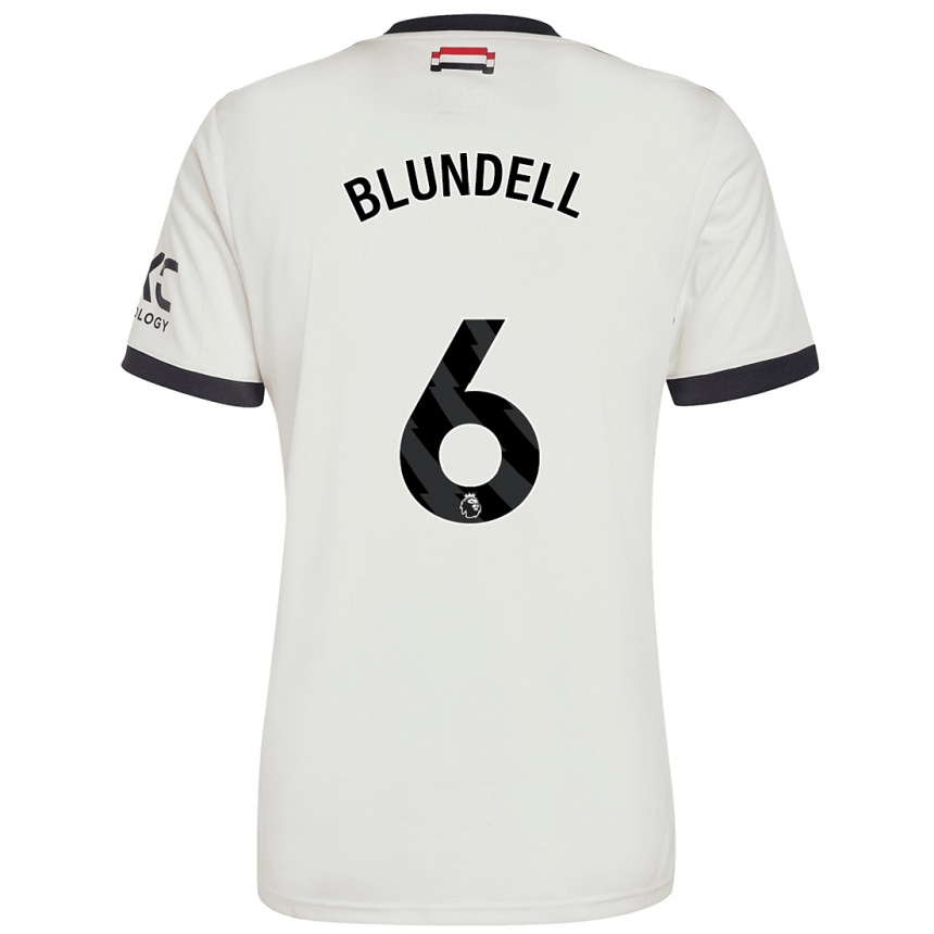 Enfant Football Maillot Hannah Blundell #6 Blanc Cassé Troisieme 2024/25