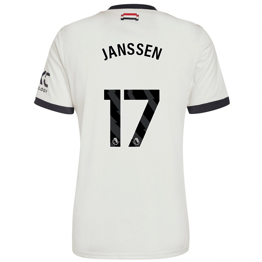 Enfant Football Maillot Dominique Janssen #17 Blanc Cassé Troisieme 2024/25