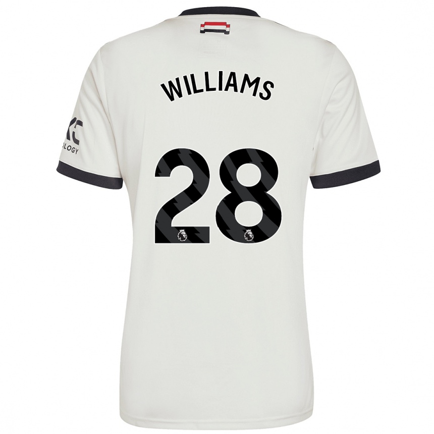 Enfant Football Maillot Rachel Williams #28 Blanc Cassé Troisieme 2024/25