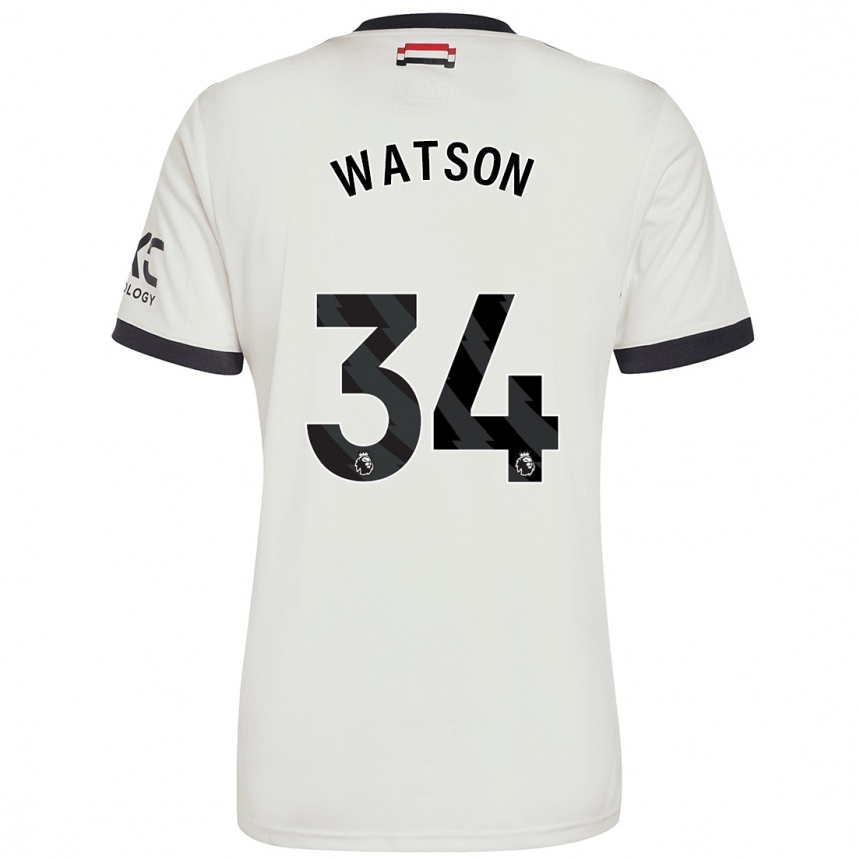 Enfant Football Maillot Emma Watson #34 Blanc Cassé Troisieme 2024/25