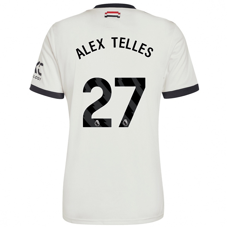 Enfant Football Maillot Alex Nicolao Telles #27 Blanc Cassé Troisieme 2024/25