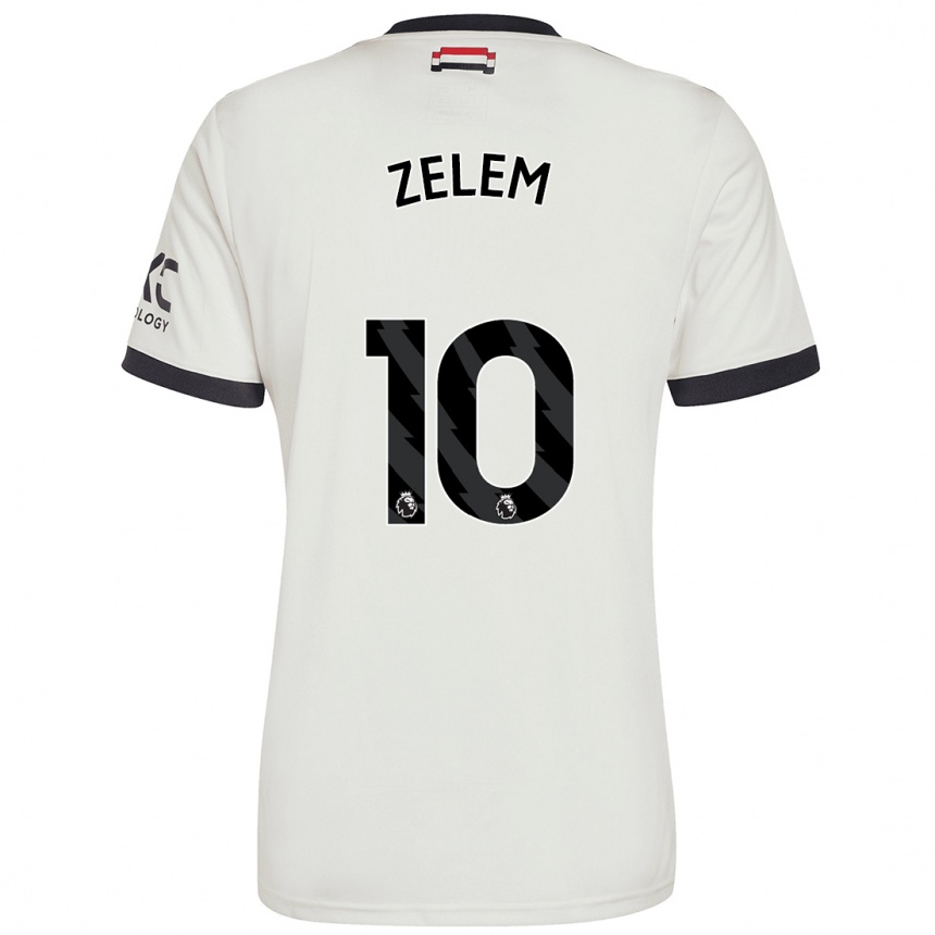 Enfant Football Maillot Katie Zelem #10 Blanc Cassé Troisieme 2024/25