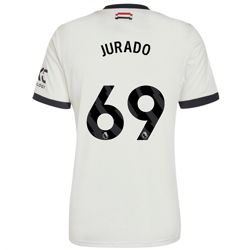 Enfant Football Maillot Marc Jurado #69 Blanc Cassé Troisieme 2024/25