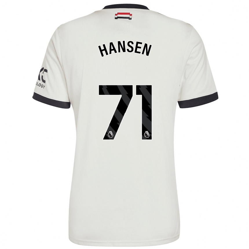 Enfant Football Maillot Isak Hansen-Aaroen #71 Blanc Cassé Troisieme 2024/25