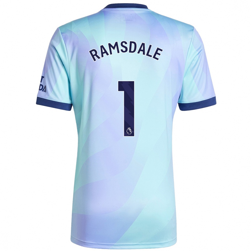 Enfant Football Maillot Aaron Ramsdale #1 Aqua Troisieme 2024/25