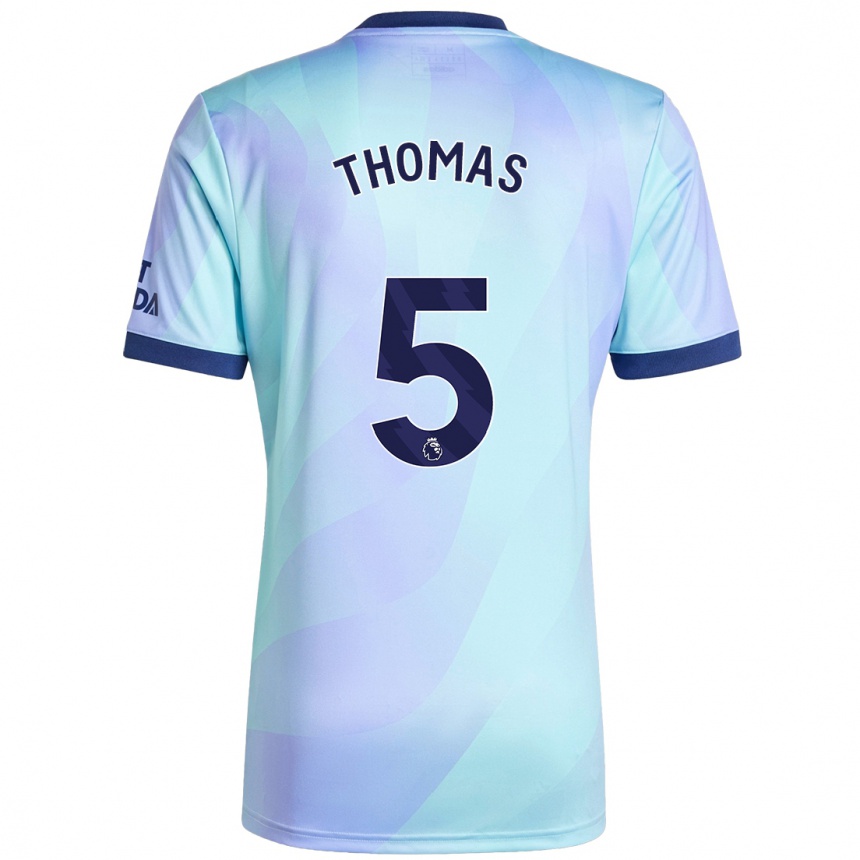 Enfant Football Maillot Thomas Partey #5 Aqua Troisieme 2024/25