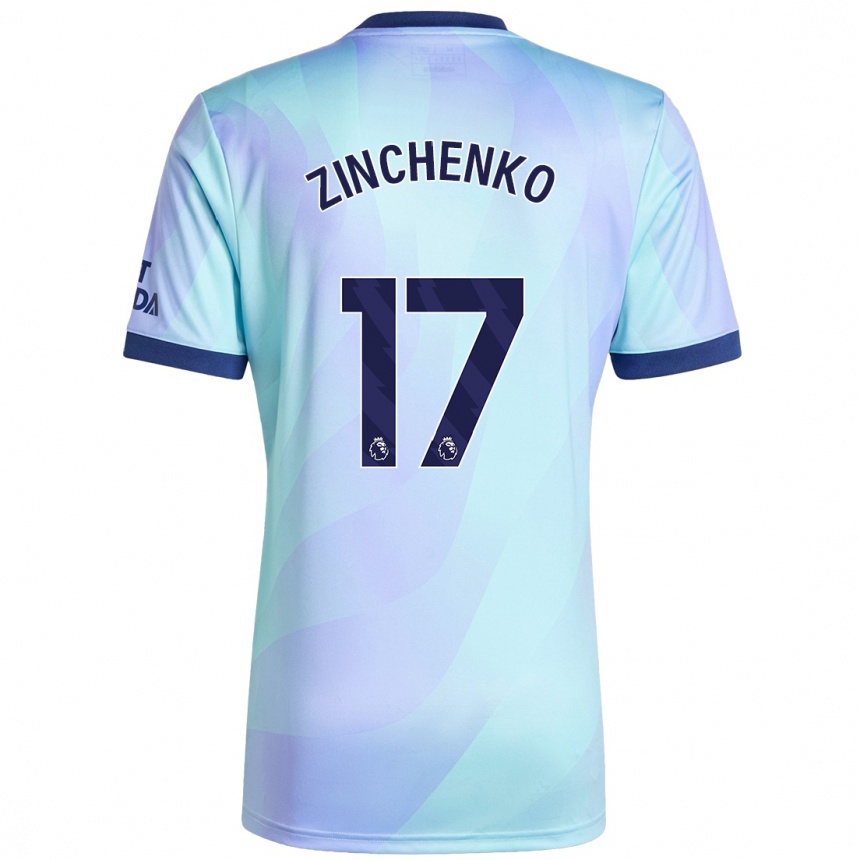 Enfant Football Maillot Oleksandr Zinchenko #17 Aqua Troisieme 2024/25