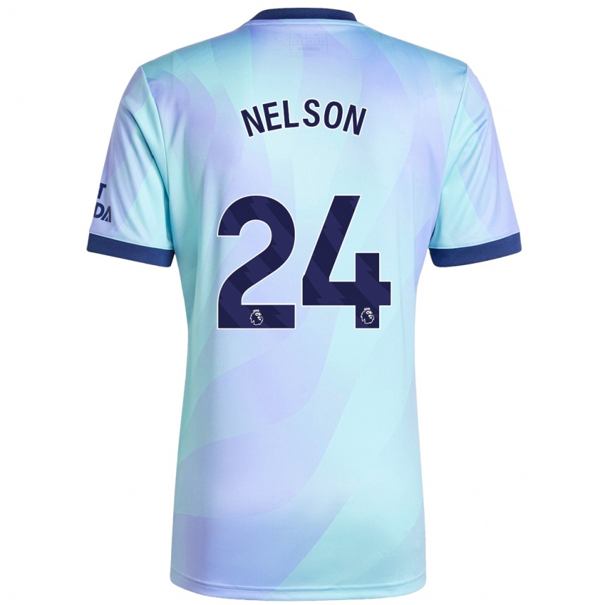 Enfant Football Maillot Reiss Nelson #24 Aqua Troisieme 2024/25