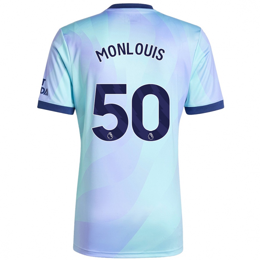 Enfant Football Maillot Zane Monlouis #50 Aqua Troisieme 2024/25