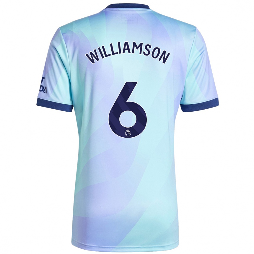 Enfant Football Maillot Leah Williamson #6 Aqua Troisieme 2024/25