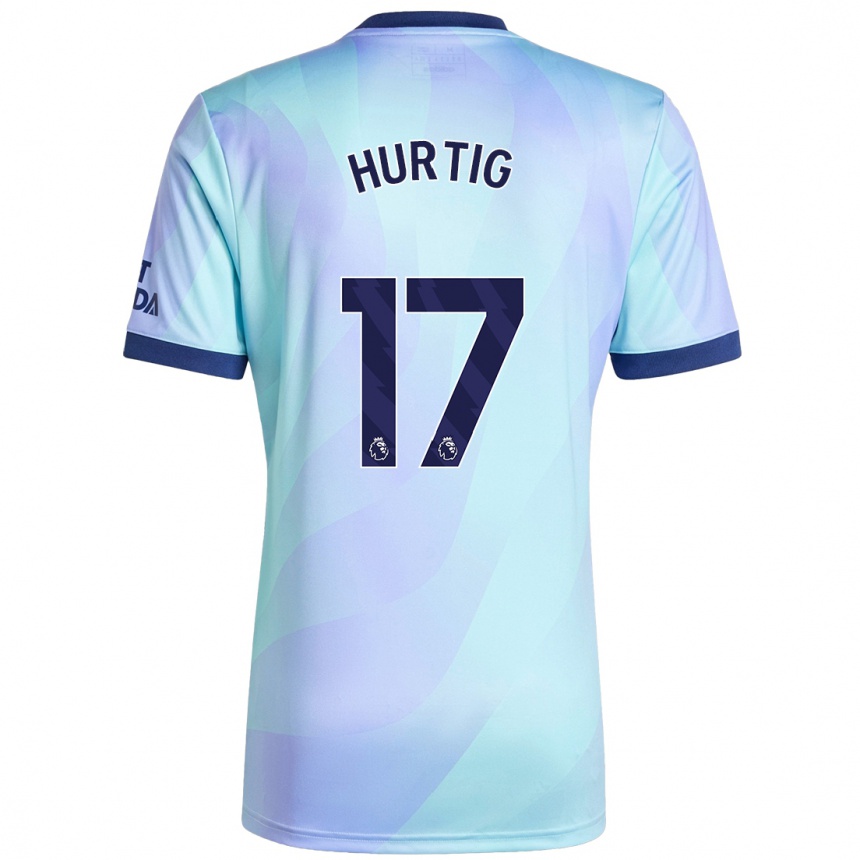 Enfant Football Maillot Lina Hurtig #17 Aqua Troisieme 2024/25