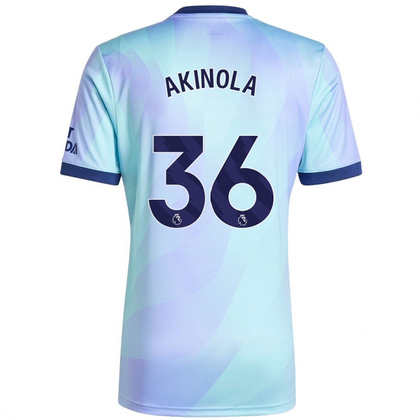 Enfant Football Maillot Tim Akinola #36 Aqua Troisieme 2024/25