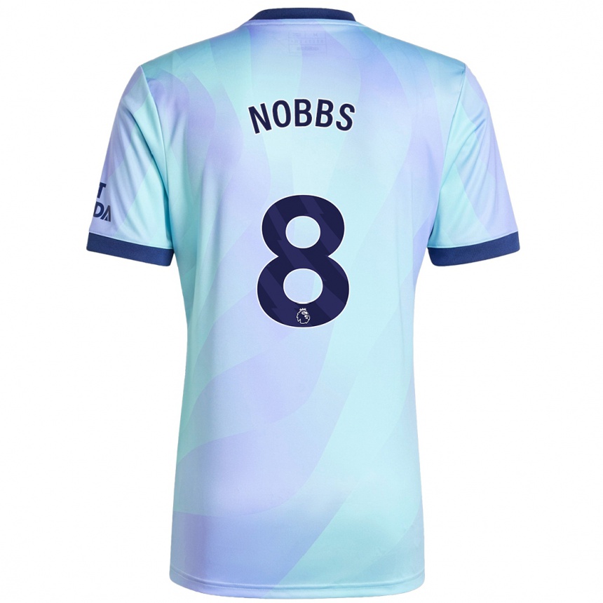 Enfant Football Maillot Nobbs #8 Aqua Troisieme 2024/25