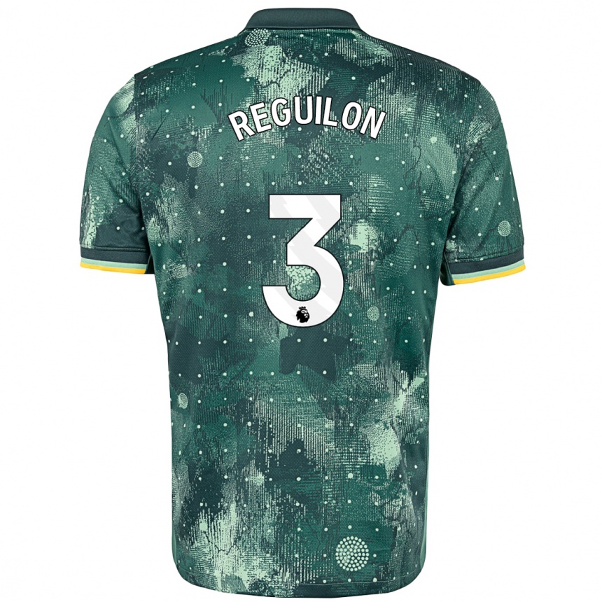 Enfant Football Maillot Sergio Reguilon #3 Vert Menthe Troisieme 2024/25