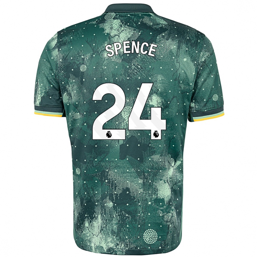 Enfant Football Maillot Djed Spence #24 Vert Menthe Troisieme 2024/25