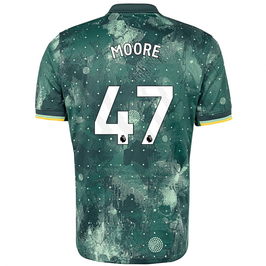 Enfant Football Maillot Mikey Moore #47 Vert Menthe Troisieme 2024/25