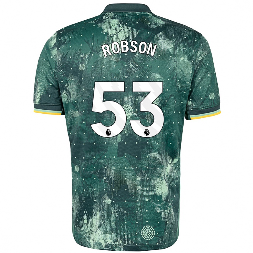 Enfant Football Maillot Max Robson #53 Vert Menthe Troisieme 2024/25