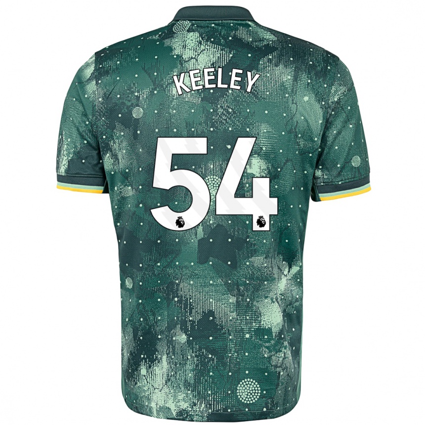 Enfant Football Maillot Josh Keeley #54 Vert Menthe Troisieme 2024/25