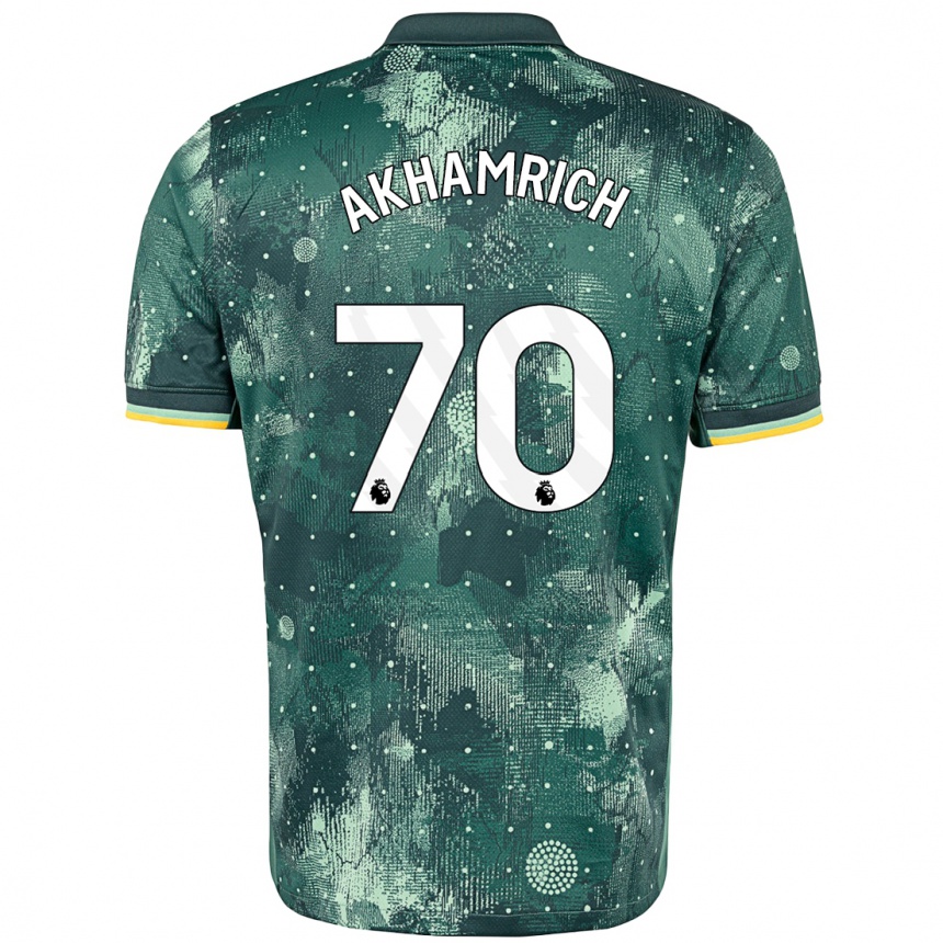 Enfant Football Maillot Yusuf Akhamrich #70 Vert Menthe Troisieme 2024/25