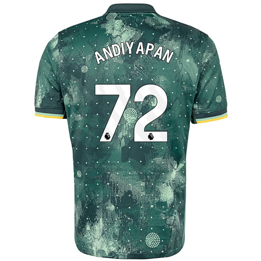 Enfant Football Maillot William Andiyapan #72 Vert Menthe Troisieme 2024/25