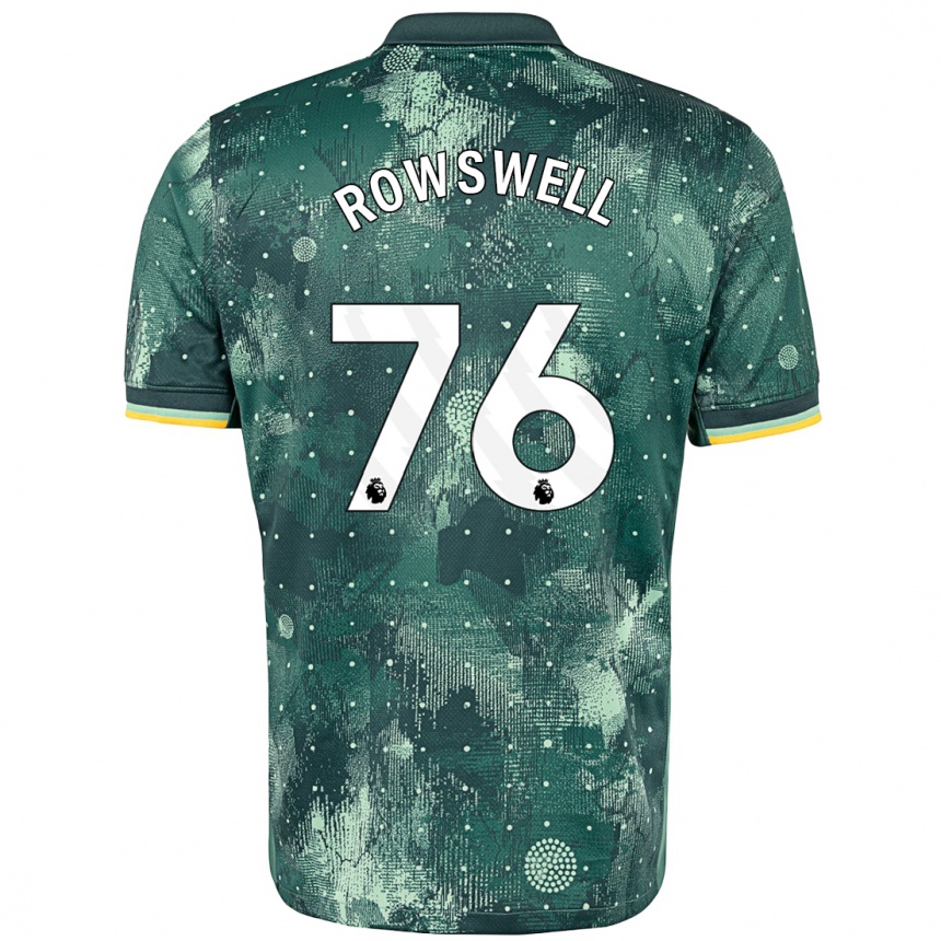 Enfant Football Maillot James Rowswell #76 Vert Menthe Troisieme 2024/25