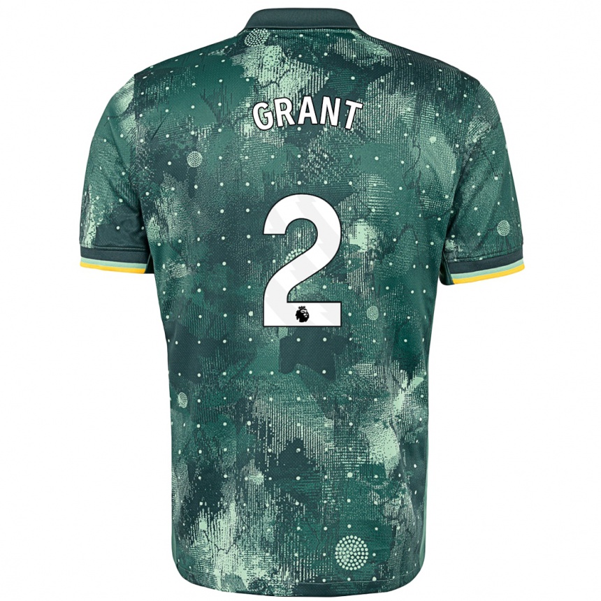 Enfant Football Maillot Charlotte Grant #2 Vert Menthe Troisieme 2024/25